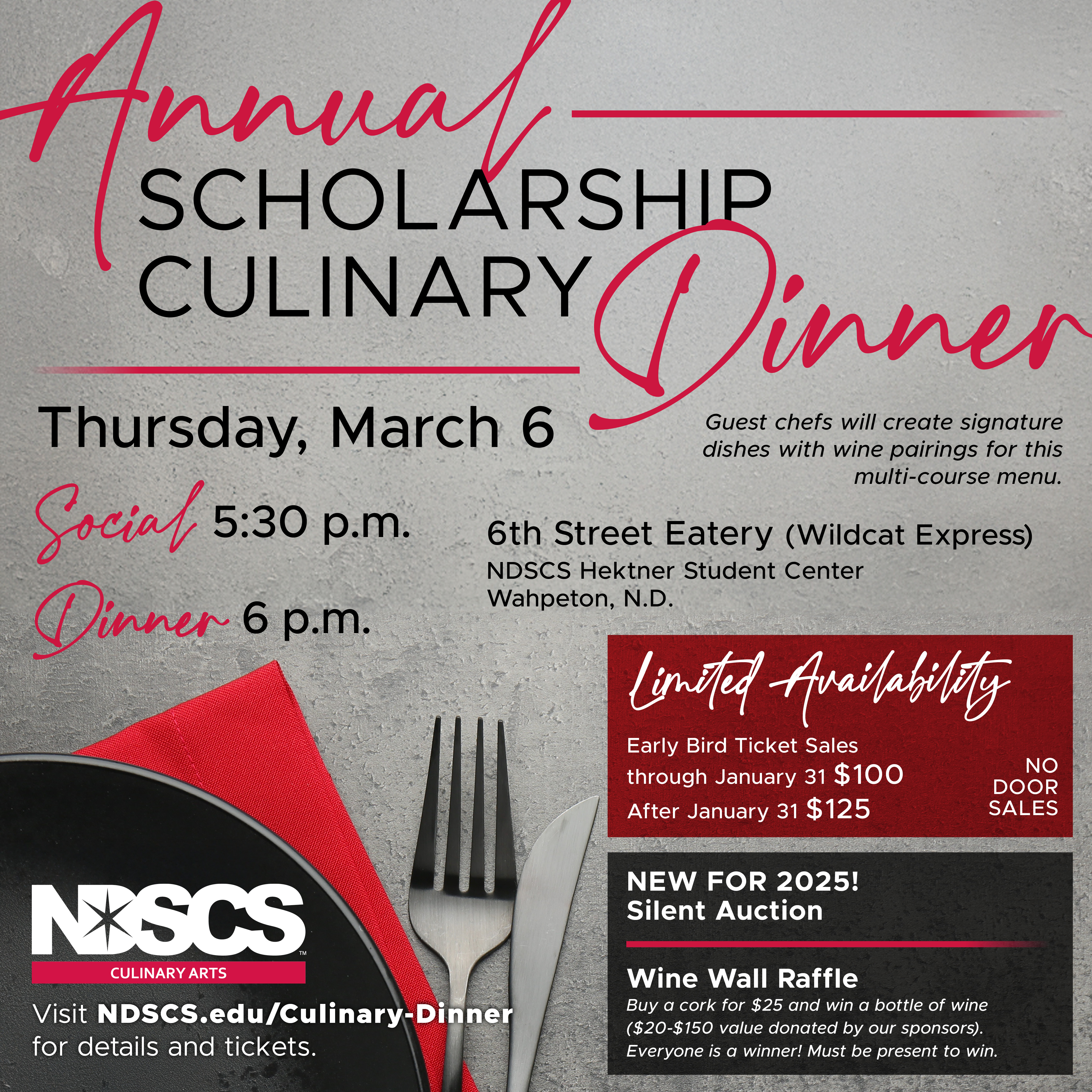 Culinary Scholarship Dinner Graphic